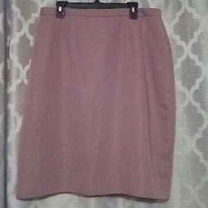 Brown lined split back DressBarn 20W Skirt